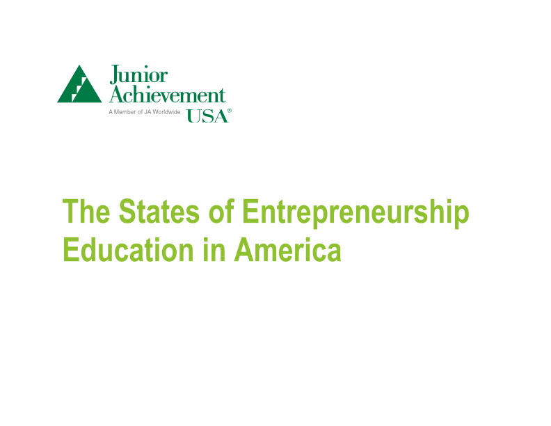 The States of Entrepreneurship Education in America