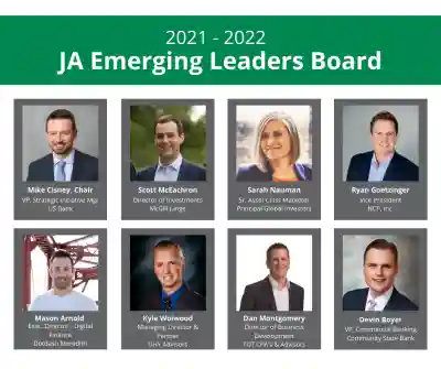 8 members of the 2021-2022 JA Emerging Leaders Board